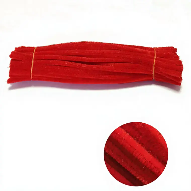 Limpia Pipas 100 Piezas Rojo Intenso 30 cm 1