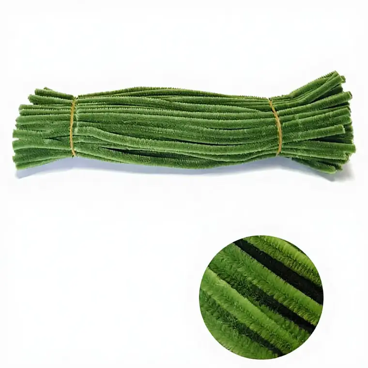 Limpia Pipas 100 Piezas Verde Marciano 30 cm 1