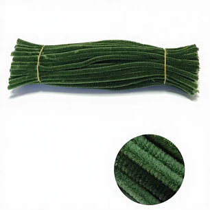 Limpia Pipas 100 Piezas Verde pino 30 cm