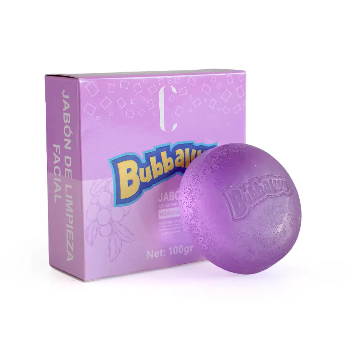 Jabón Facial Hidratante Bubbaluu de Colágeno 100 gr 1