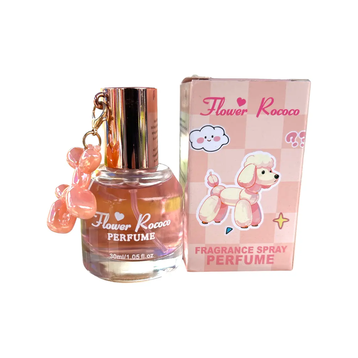 Perfume Fragrance Spray Flower Rococo (30 ml) – Con Llavero Charm Perrito 2