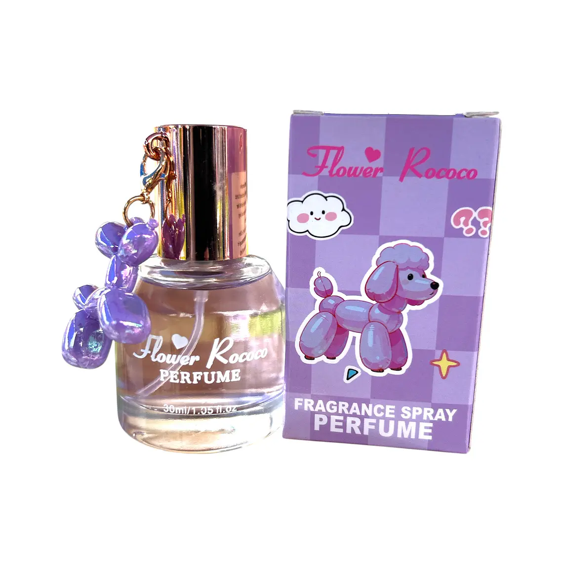 Perfume Fragrance Spray Flower Rococo (30 ml) – Con Llavero Charm Perrito 4