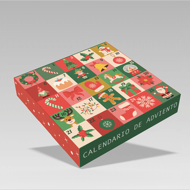 PREVENTA 2 Cajas Adviento Navidad 25x25x5 cm (ENVIOS DESDE EL 12-13 DE NOVIEMBRE)