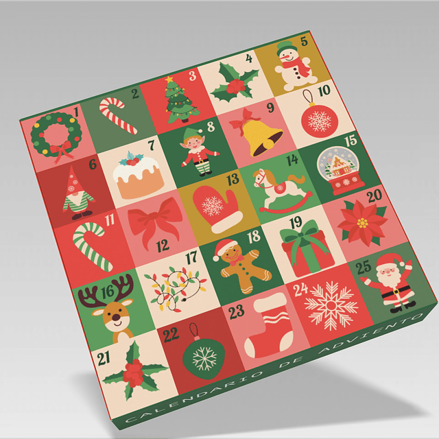 PREVENTA 2 Cajas Adviento Navidad 25x25x5 cm (ENVIOS DESDE EL 12-13 DE NOVIEMBRE)