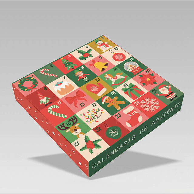 PREVENTA 2 Cajas Adviento Navidad 25x25x5 cm (ENVIOS DESDE EL 12-13 DE NOVIEMBRE)