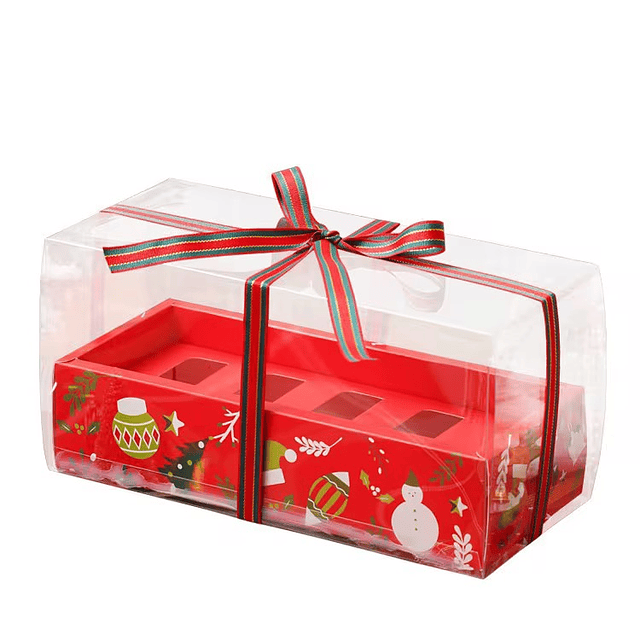 Caja rectangular fosforera navidad 22x10x11 (5 Unidades)