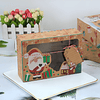 Caja navidad con visor kraft (Carton delgado) 21.8x15x7 cm (5 Unidades)