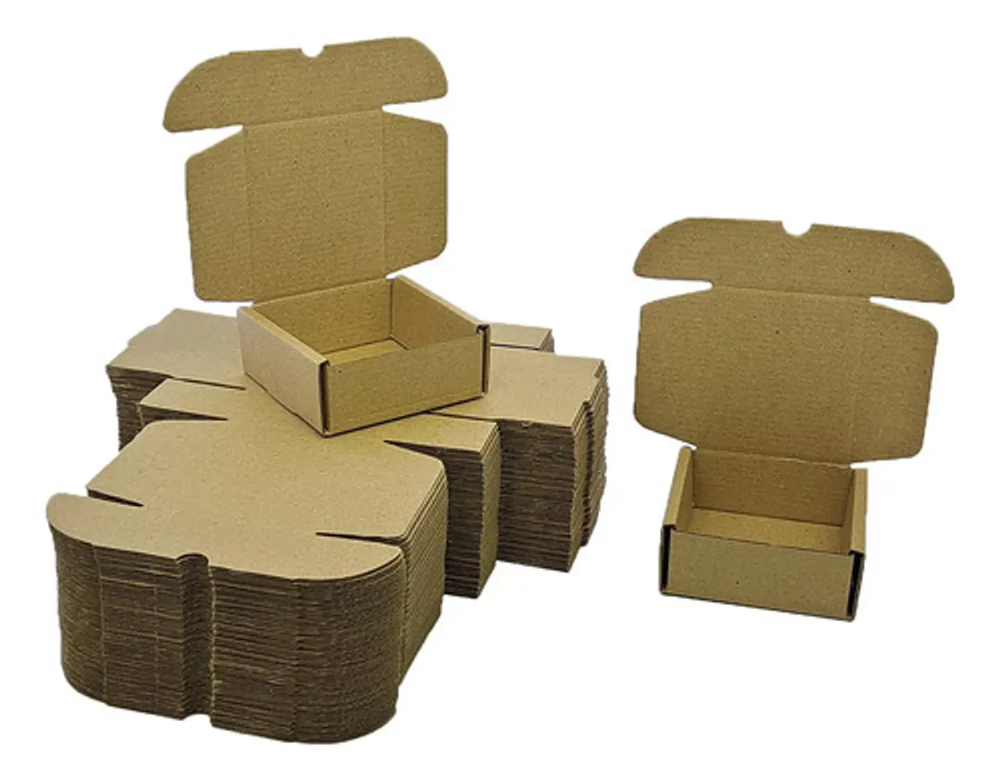 50 Cajas Troqueladas Automontables Microcorrugado 10x10x4 3