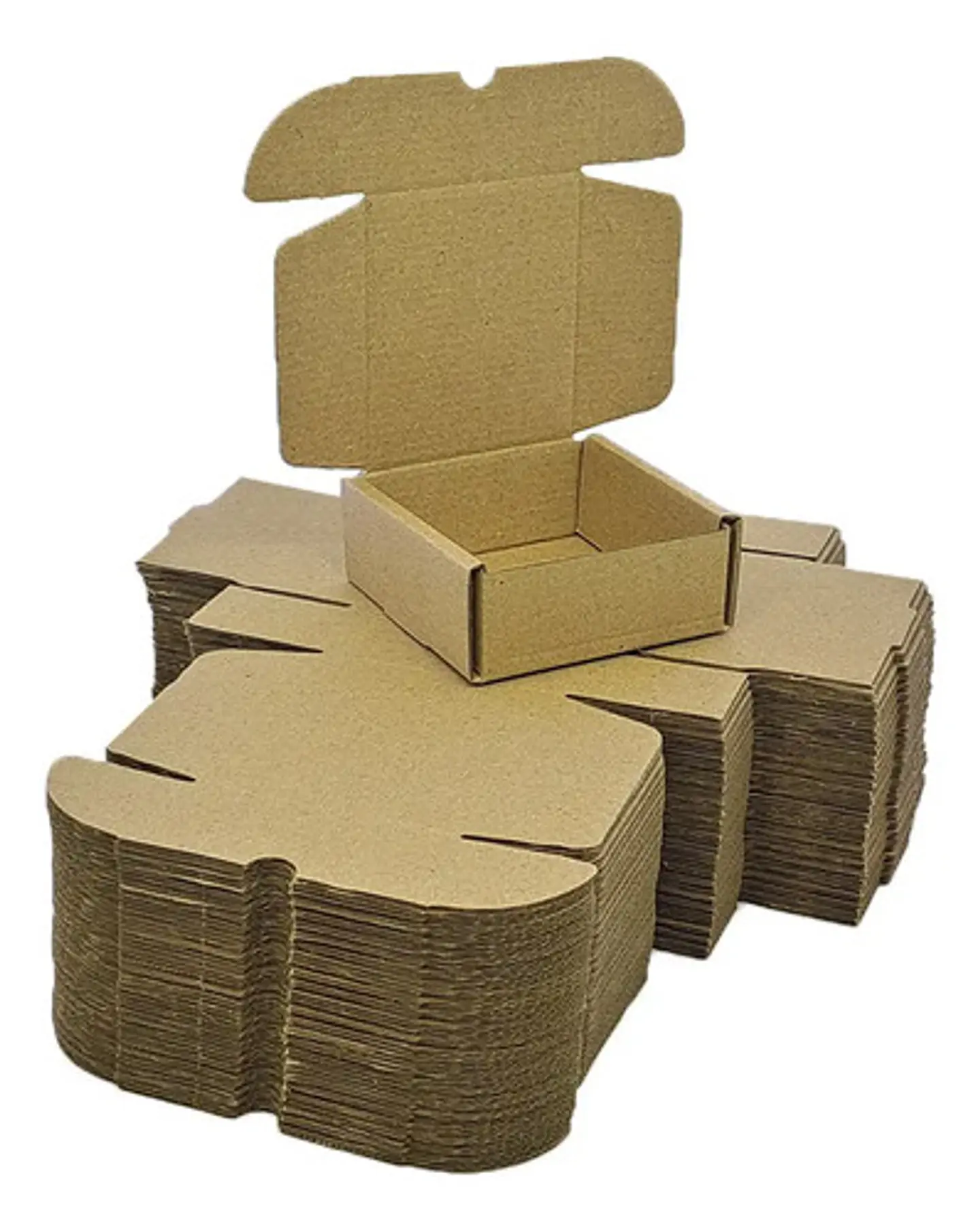 50 Cajas Troqueladas Automontables Microcorrugado 10x10x4 6
