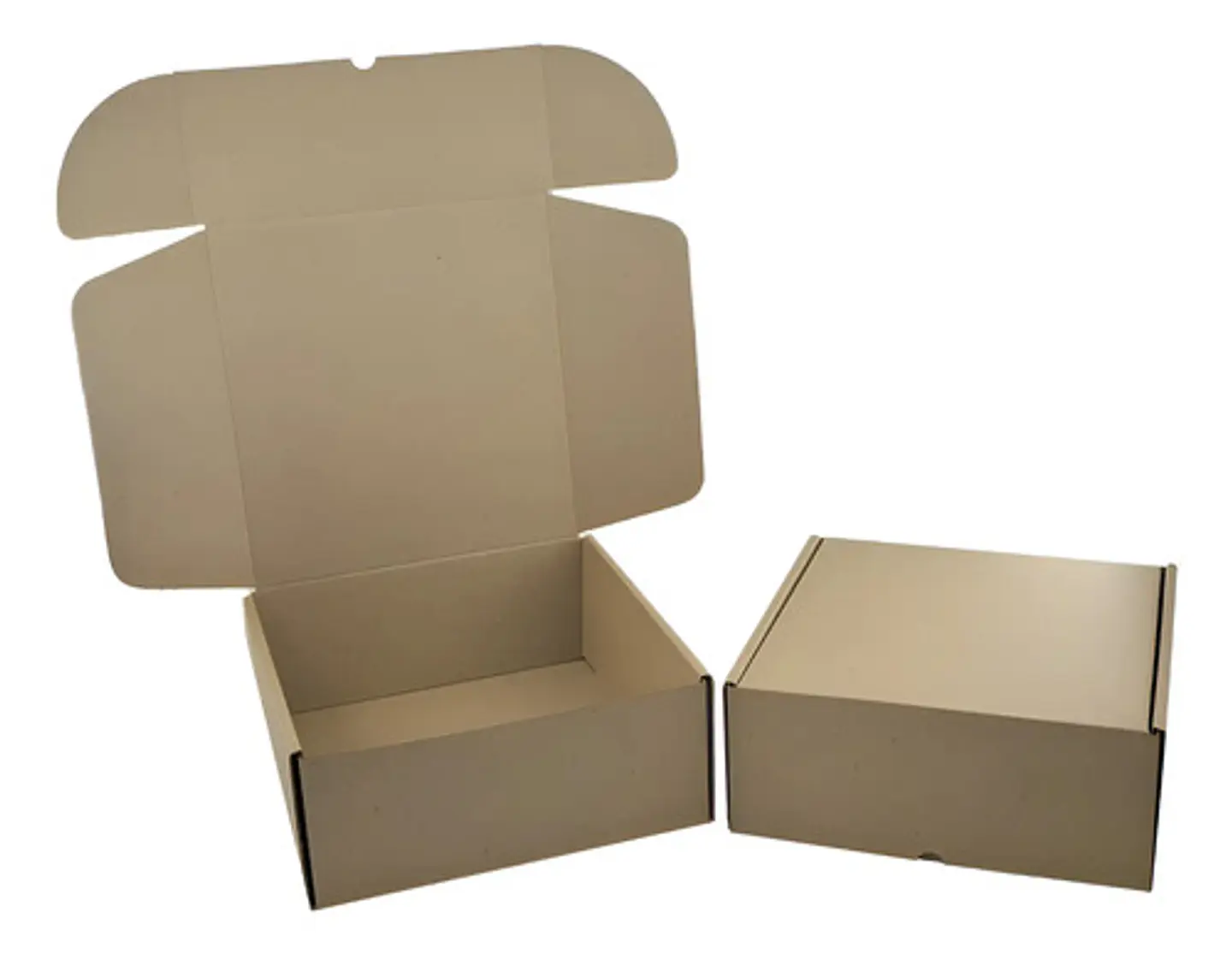 25 Cajas De Cartón 25x25x10 Cartón Microcorrugado De 2 Mm  1