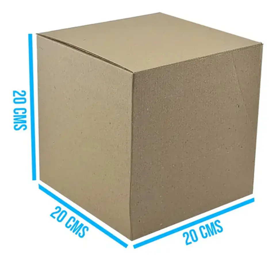 Caja Cubo De 20x20x20 Cms Troquelada X 20 Unidades 3