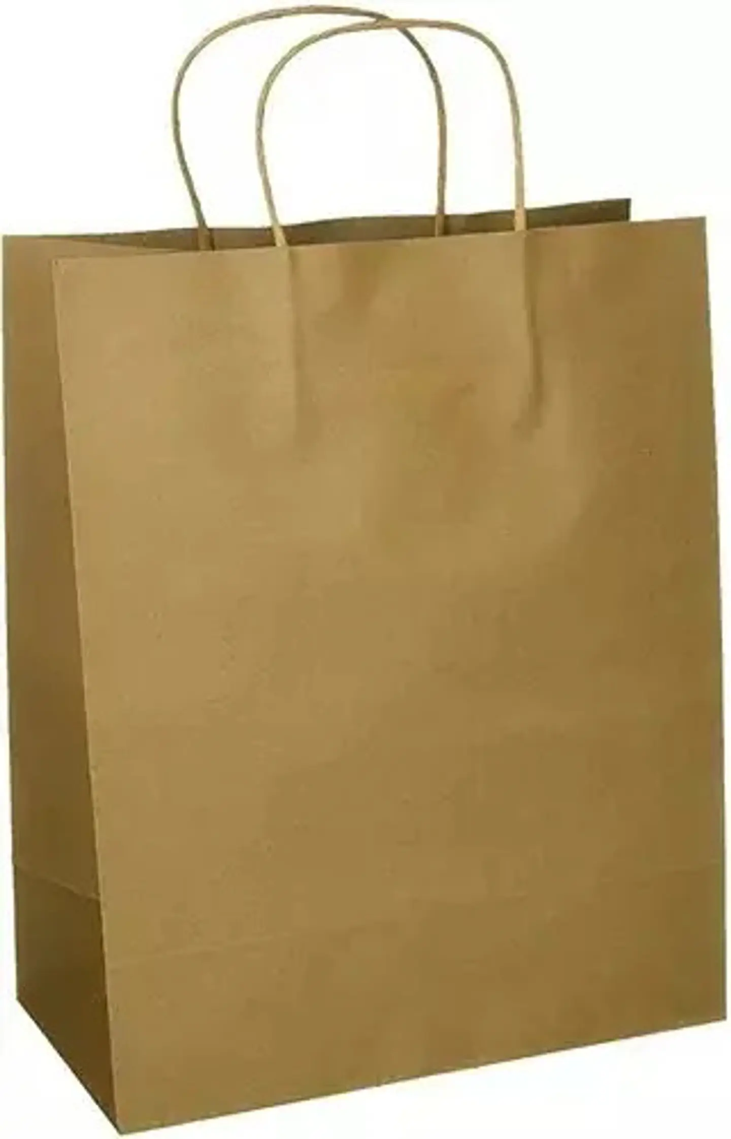 Bolsa Ecológica  Manija Trenzada 33x17x33 Kraft Paq X 50 Uni 2