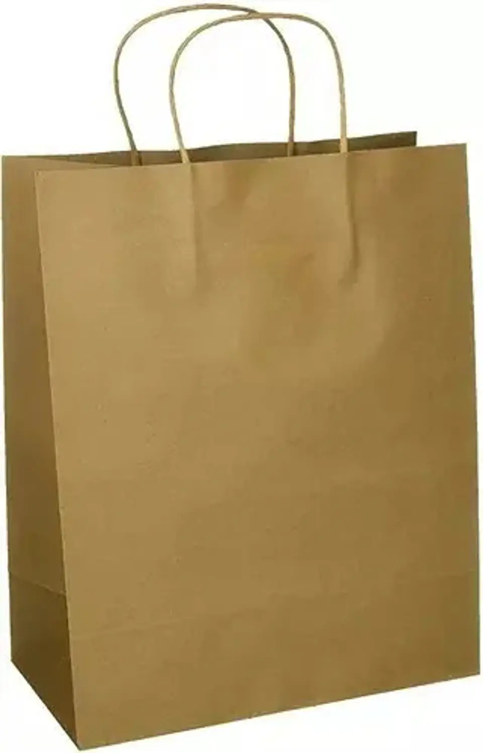 Bolsa Ecológica  Manija Trenzada 33x17x33 Kraft Paq X 50 Uni 2