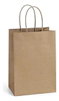 Bolsa Ecológica Manija Trenzada 20x12x25 Kraft Pack X 50 Uni - Miniatura 2