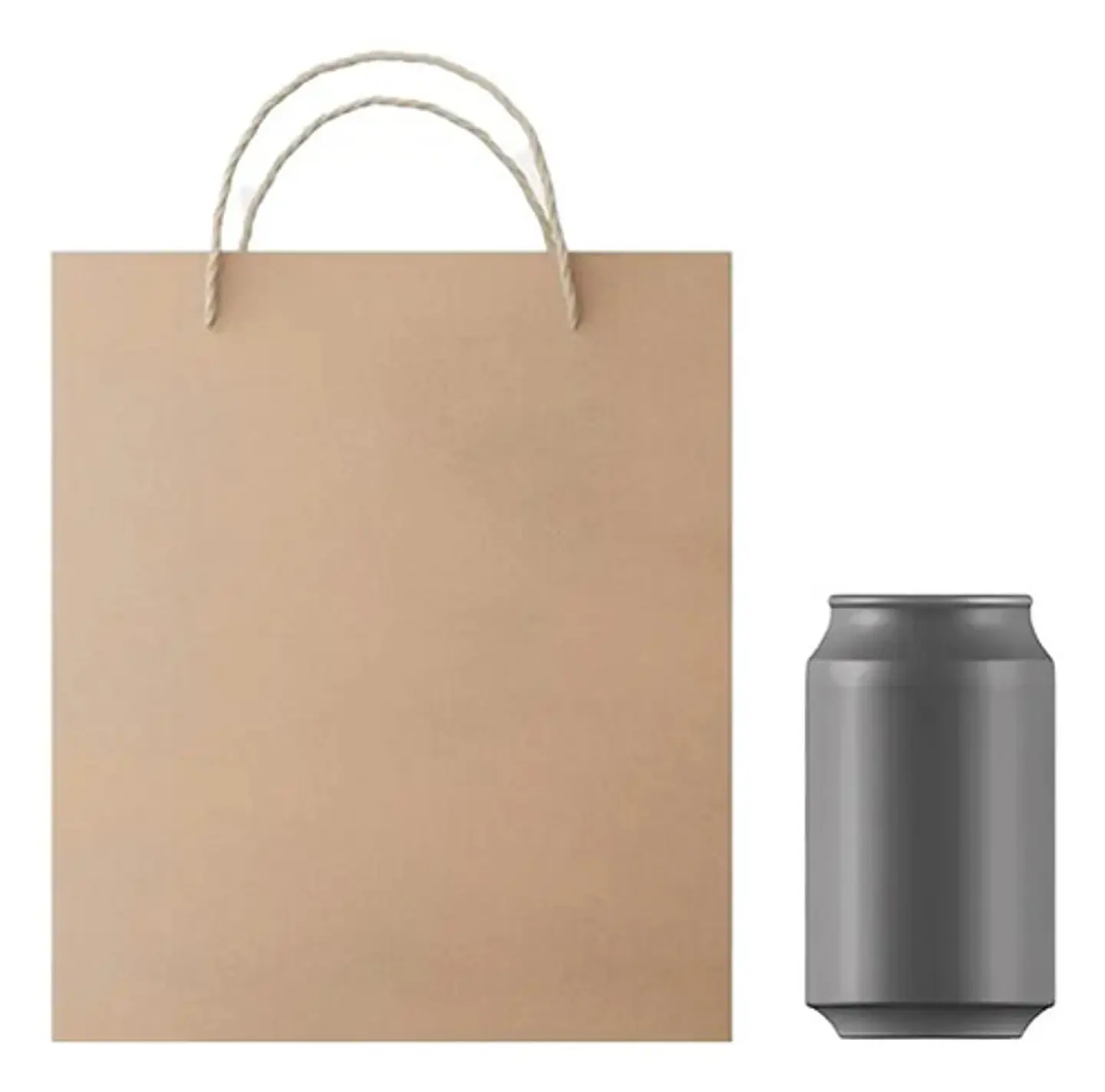 Bolsa Ecológica Manija Trenzada 20x8x16 Kraft Pack X 50 Und 3