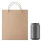 Bolsa Ecológica Manija Trenzada 20x8x16 Kraft Pack X 50 Und - Miniatura 3
