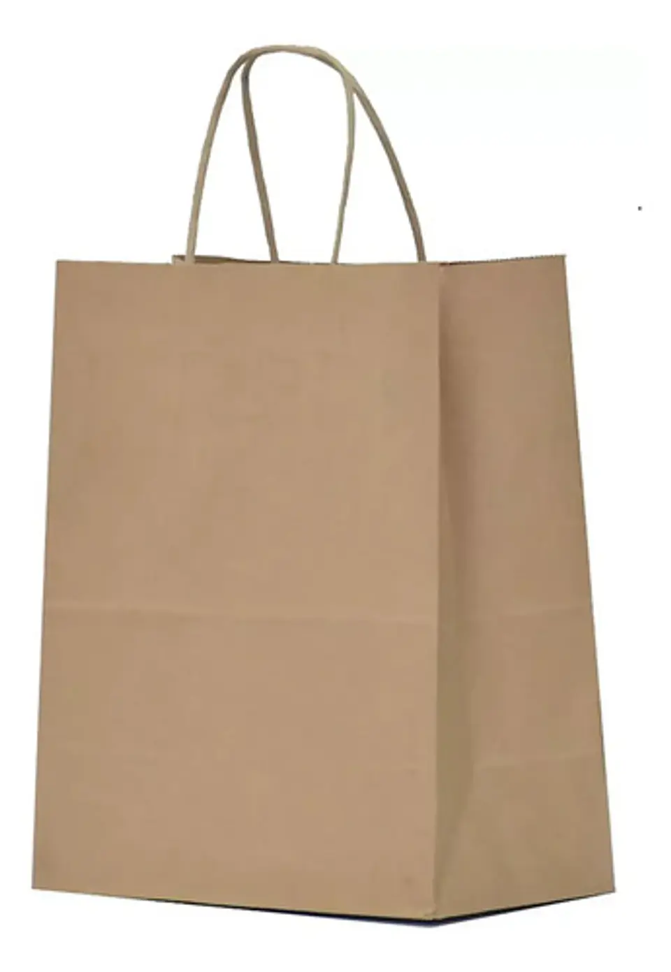 25 Bolsas Ecológica Manija Trenzada 33x17x33 Kraft 1