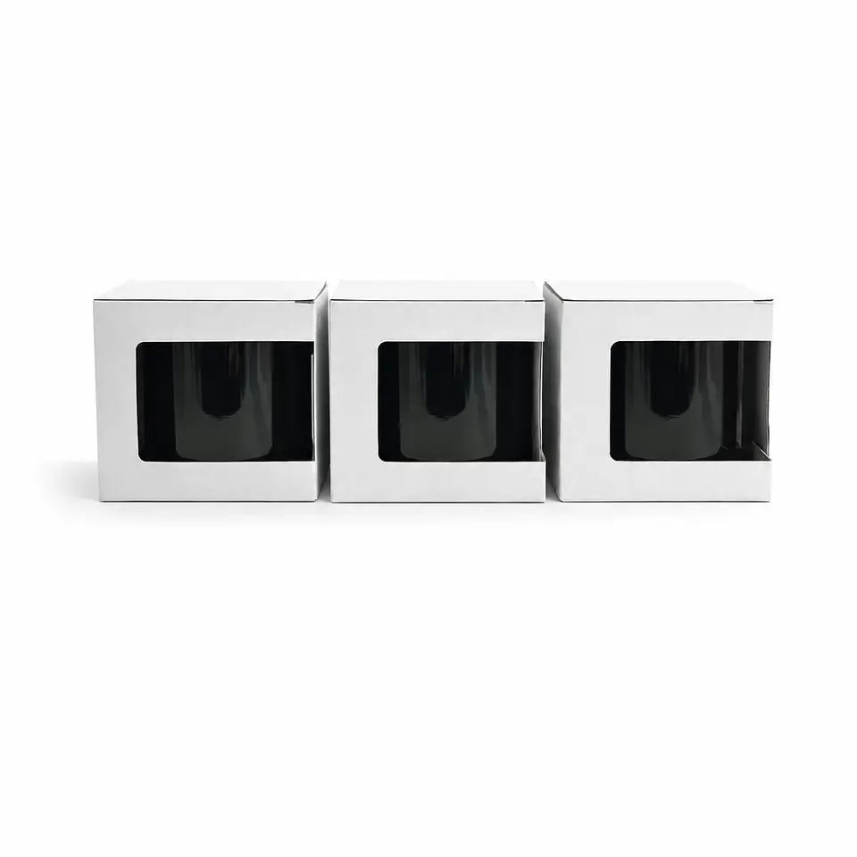 Cajas Resistentes Para Mugs Con Ventana Blancas X 50 Uni 2