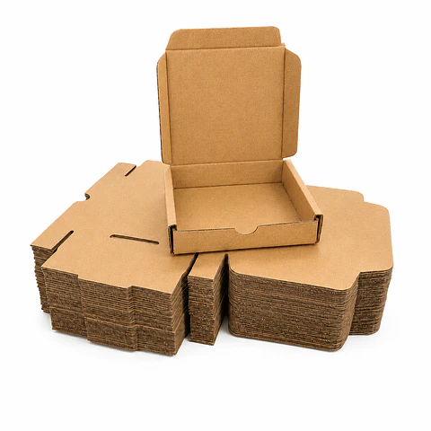 Caja De Cartón Troquelada 10 X 10 X 2 Cm Paquete De 100 