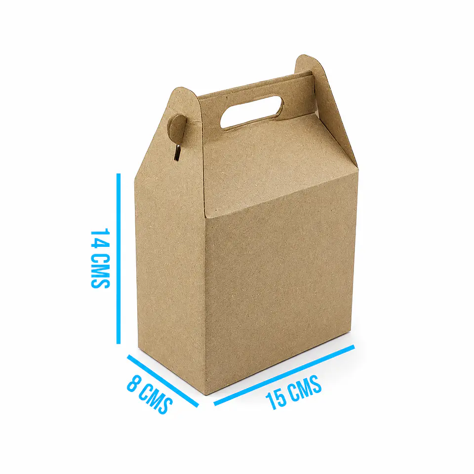 Caja Lonchera 15 X 14 X 8 Cm  En Carton Micro Corrugado 2