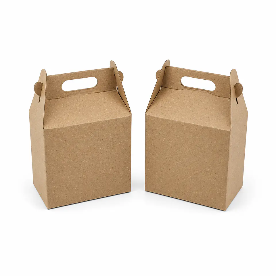50 Caja Lonchera 15x8x14cm Para Regalo Cartón Micro Corrugad 4