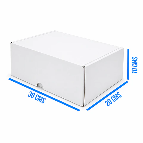 13 Cajas Blanco Kraft Para Regalos Microcorrugado 30x20x10cm