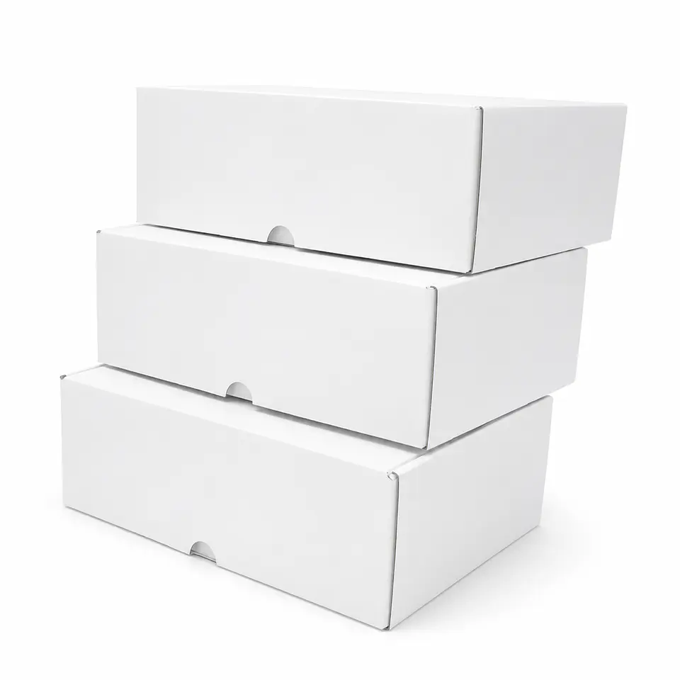 13 Cajas Blanco Kraft Para Regalos Microcorrugado 30x20x10cm 3