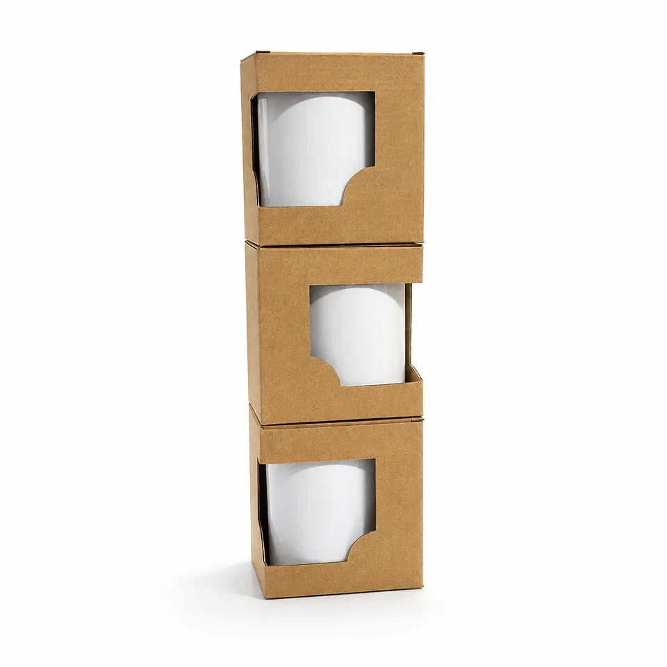 20 Cajas Resistentes Para Mugs Con Ventana De Lujo 1