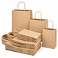Bolsa Ecologica  Manija Trenzada 33x17x23 Kraft Paq X 50 Uni - Miniatura 3
