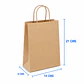 Bolsa Ecológica Manija Trenzada 21x8x14 Kraft Pack X 50 Und - Miniatura 2