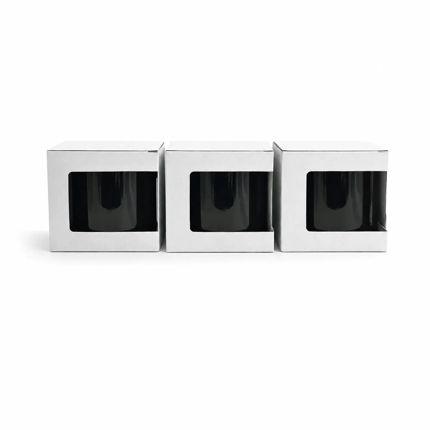 Cajas Resistentes Para Mugs Con Ventana Blancas X 20 Uni 2