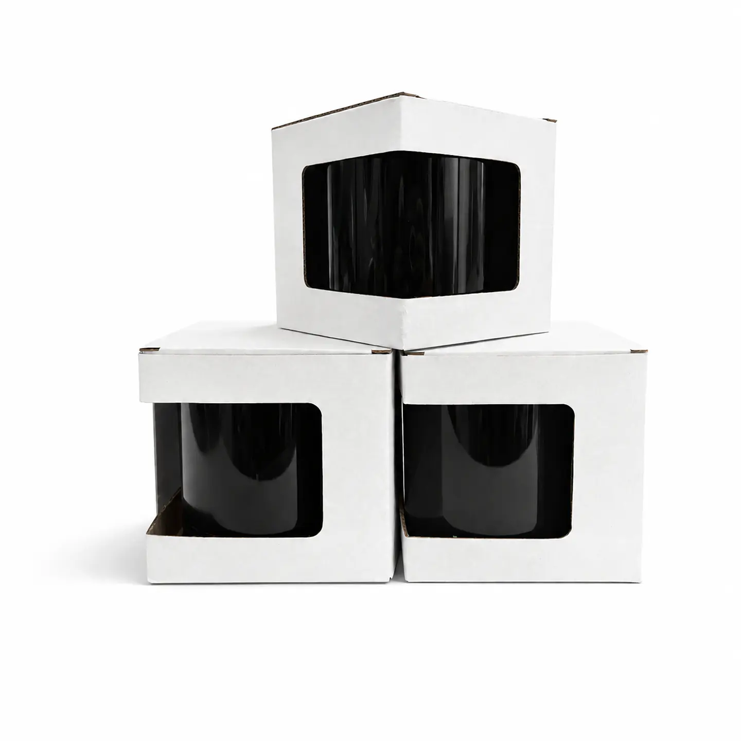 Cajas Resistentes Para Mugs Con Ventana Blancas X 20 Uni 3