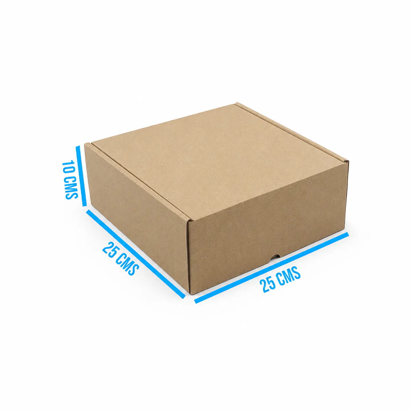25 Cajas De Cartón 25x25x10 Cartón Microcorrugado De 2 Mm  3