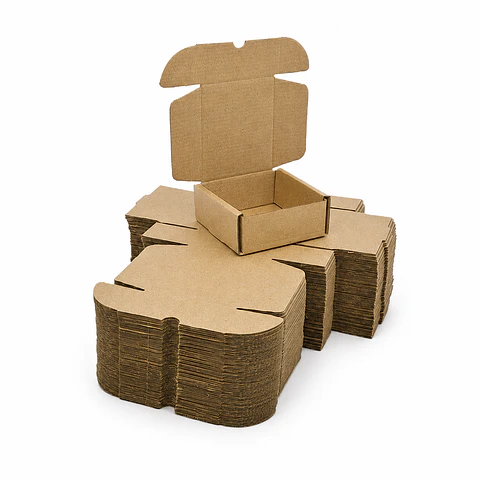 50 Cajas Troqueladas Automontables Microcorrugado 10x10x4