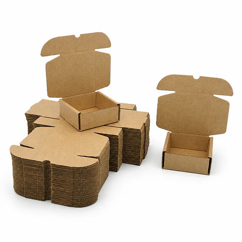 50 Cajas Troqueladas Automontables Microcorrugado 10x10x4