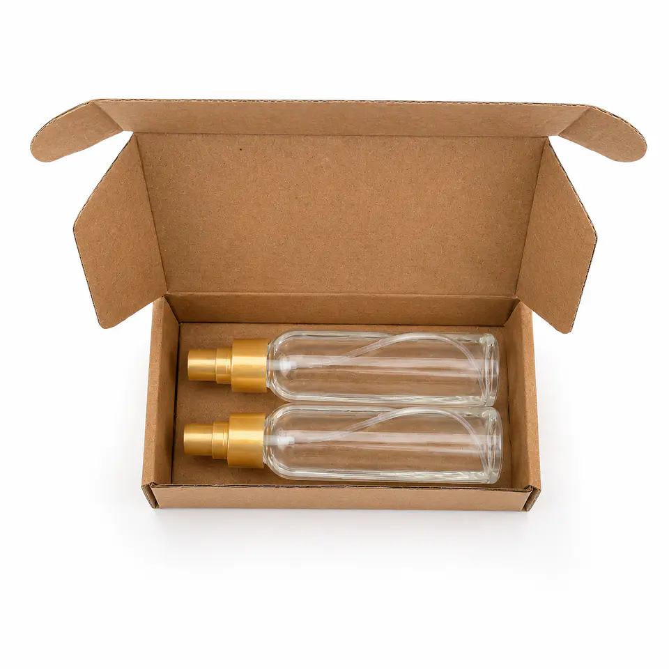 Caja de Cartón Kraft 19x8x4 cm Paquete x50 Unidades para Envases 3