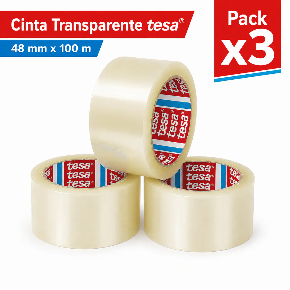 Cinta Tesa De Empaque Transparente 48 Mm X 100 Mt 5