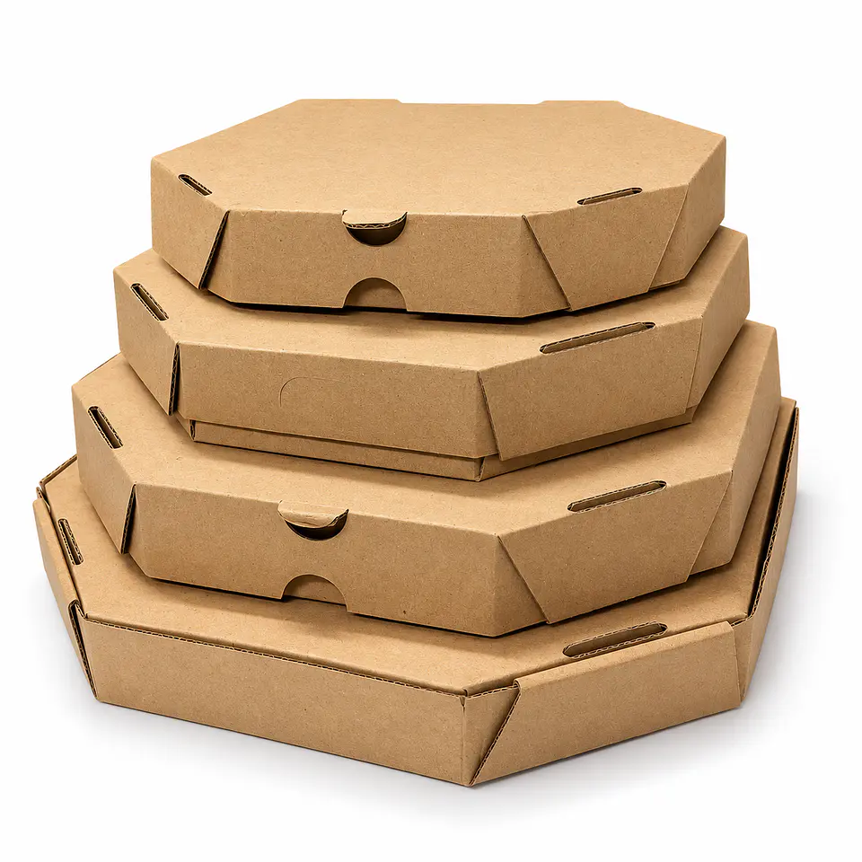 50 Cajas de Pizza de 24x24 Hexagonales 4