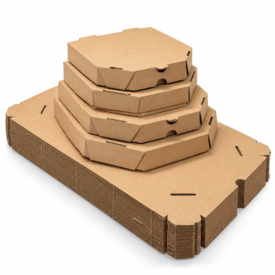 50 Cajas de Pizza de 22x22 Hexagonales 3