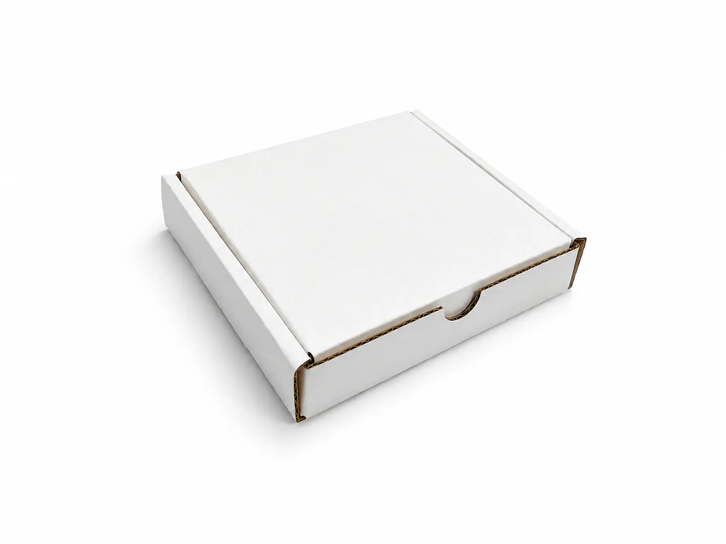 Caja De Cartón Blanca Troquelada 10 X 10 X 2 Cm Paquete De 100  1