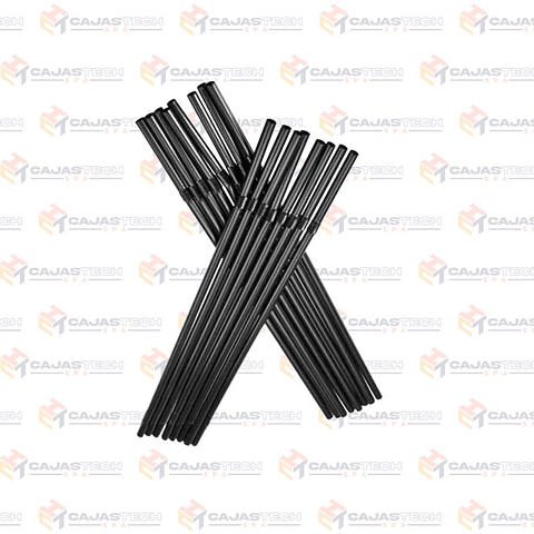 Bombilla plast negra x100uni