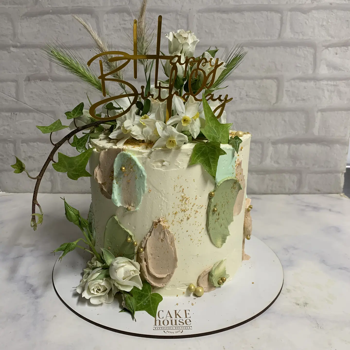 Torta personalizada flores de temporada 6