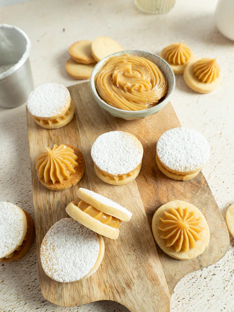 Mini Alfajores de manjar Casero Dia de la Madre