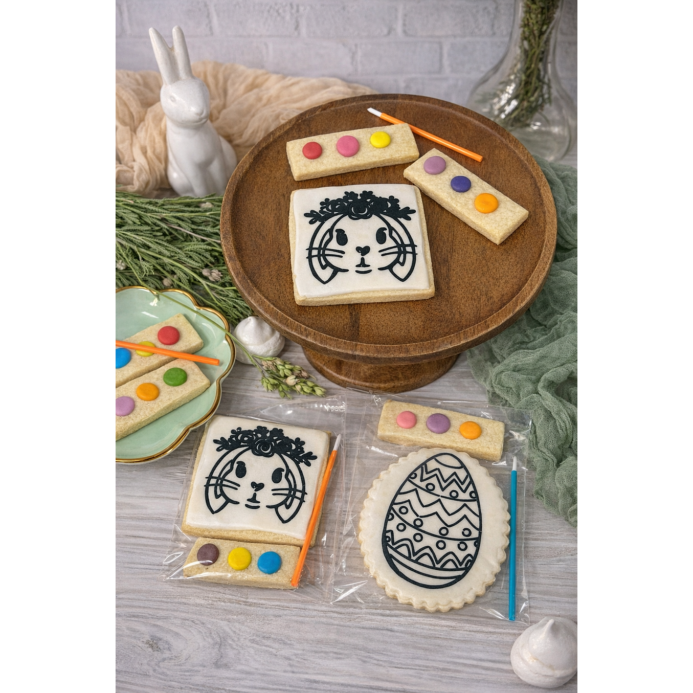 Galletas Pascua para pintar tipo acuarela 1