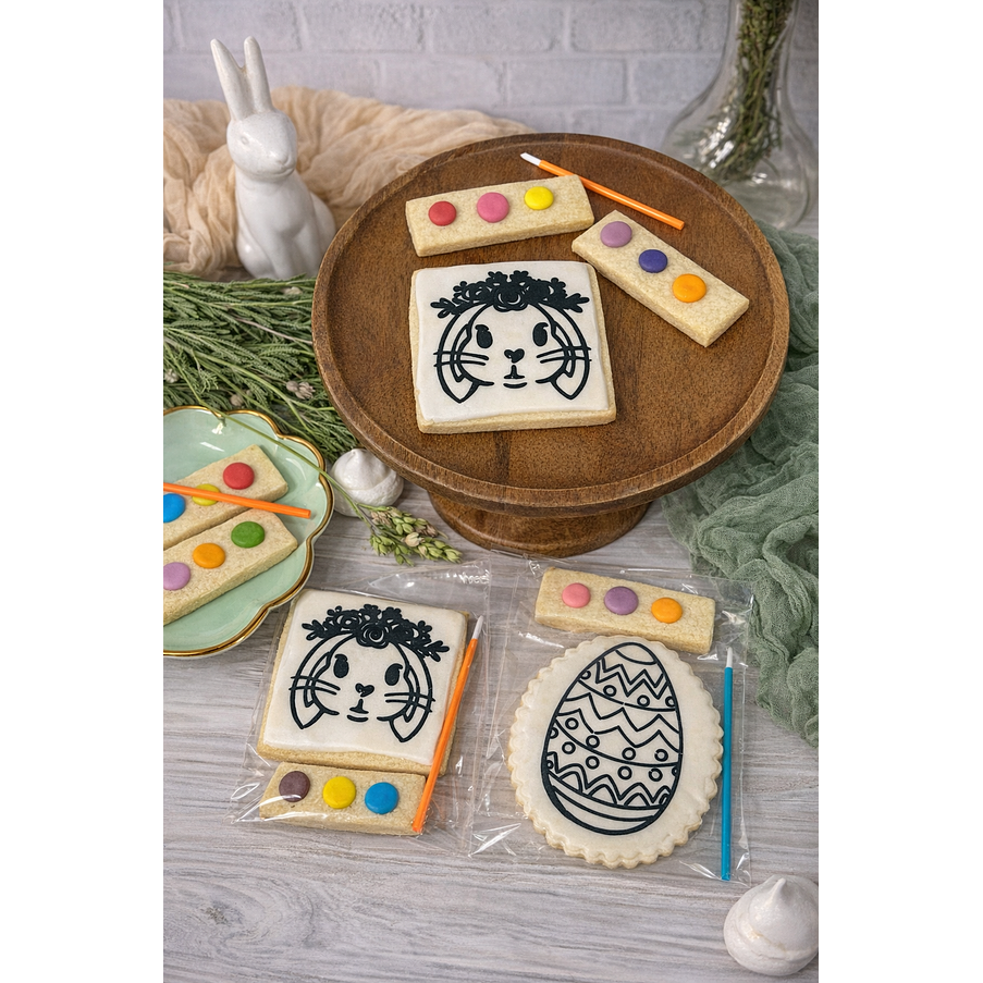 Galletas Pascua para pintar tipo acuarela 1