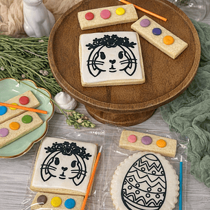 Galletas Pascua para pintar tipo acuarela