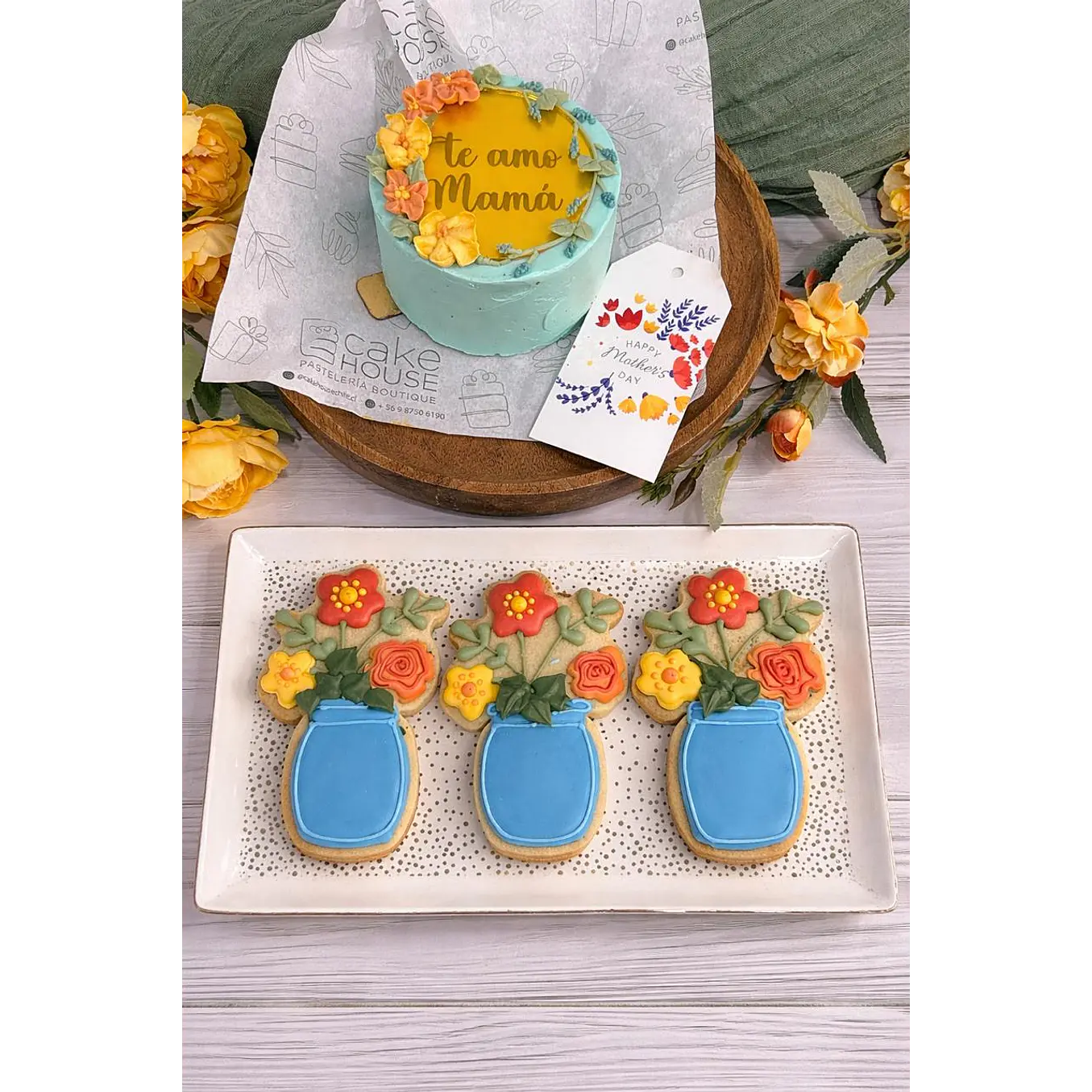 Galleta Dia de la Mama Florero 1