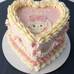 Torta Corazon  Vintage 15px