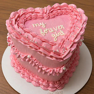 Torta Vintage forma de corazon 20 px