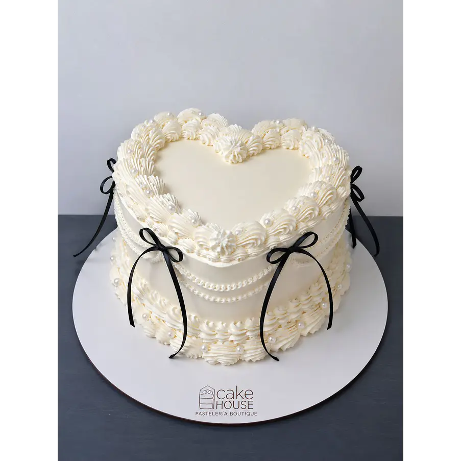 Torta Vintage Corazon 30personas 1